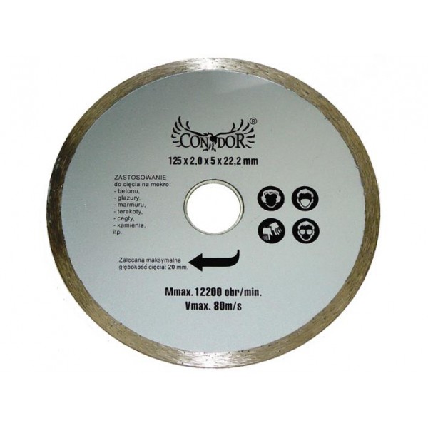 Diskas deimantinis šlapiam pjovimui  ø125mm                                                         